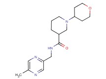 N-[(5-methyl-2-pyrazinyl)methyl]-1-(tetrahydro-2H-pyran-4-yl)-3-piperidinecarboxamide