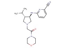 6-({rel-(3R,4S)-4-isopropyl-1-[2-(4-morpholinyl)-2-oxoethyl]-3-pyrrolidinyl}amino)-2-pyridinecarbonitrile hydrochloride