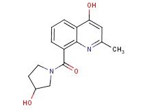 8-[(3-hydroxy-1-pyrrolidinyl)carbonyl]-2-methyl-4-quinolinol
