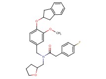 N-[4-(2,3-dihydro-1H-inden-2-yloxy)-3-methoxybenzyl]-2-(4-fluorophenyl)-N-(tetrahydro-2-furanylmethyl)acetamide