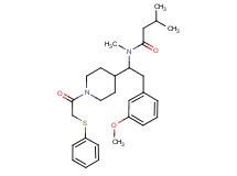 N-(2-(3-methoxyphenyl)-1-{1-[(phenylthio)acetyl]-4-piperidinyl}ethyl)-N,3-dimethylbutanamide