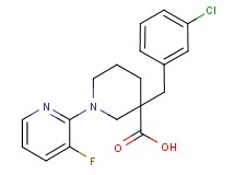3-(3-chlorobenzyl)-1-(3-fluoropyridin-2-yl)piperidine-3-carboxylic acid