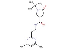 1-tert-butyl-N-[2-(4,6-dimethyl-2-pyrimidinyl)ethyl]-5-oxo-3-pyrrolidinecarboxamide