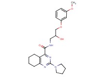N-[2-hydroxy-3-(3-methoxyphenoxy)propyl]-2-(1-pyrrolidinyl)-5,6,7,8-tetrahydro-4-quinazolinecarboxamide