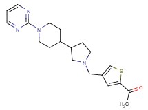 1-[4-({3-[1-(2-pyrimidinyl)-4-piperidinyl]-1-pyrrolidinyl}methyl)-2-thienyl]ethanone