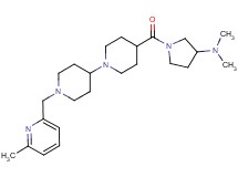 N,N-dimethyl-1-({1'-[(6-methyl-2-pyridinyl)methyl]-1,4'-bipiperidin-4-yl}carbonyl)-3-pyrrolidinamine