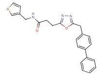 3-[5-(4-biphenylylmethyl)-1,3,4-oxadiazol-2-yl]-N-(3-thienylmethyl)propanamide