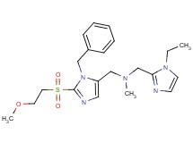 ({1-benzyl-2-[(2-methoxyethyl)sulfonyl]-1H-imidazol-5-yl}methyl)[(1-ethyl-1H-imidazol-2-yl)methyl]methylamine