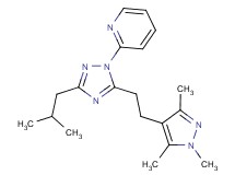2-{3-isobutyl-5-[2-(1,3,5-trimethyl-1H-pyrazol-4-yl)ethyl]-1H-1,2,4-triazol-1-yl}pyridine