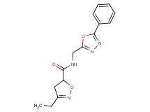 3-ethyl-N-[(5-phenyl-1,3,4-oxadiazol-2-yl)methyl]-4,5-dihydroisoxazole-5-carboxamide