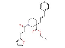 ethyl 1-[3-(2-furyl)propanoyl]-3-[(2E)-3-phenyl-2-propen-1-yl]-3-piperidinecarboxylate