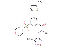 N-methyl-N-[(4-methyl-1,2,5-oxadiazol-3-yl)methyl]-3-(5-methyl-2-thienyl)-5-(4-morpholinylsulfonyl)benzamide