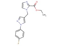 ethyl 1-{[1-(4-fluorophenyl)-1H-pyrazol-4-yl]methyl}-1H-imidazole-2-carboxylate