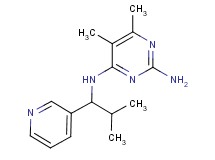 5,6-dimethyl-N~4~-(2-methyl-1-pyridin-3-ylpropyl)pyrimidine-2,4-diamine
