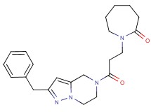 1-[3-(2-benzyl-6,7-dihydropyrazolo[1,5-a]pyrazin-5(4H)-yl)-3-oxopropyl]azepan-2-one