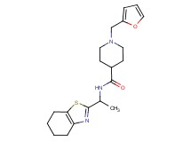1-(2-furylmethyl)-N-[1-(4,5,6,7-tetrahydro-1,3-benzothiazol-2-yl)ethyl]piperidine-4-carboxamide