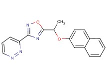 3-{5-[1-(2-naphthyloxy)ethyl]-1,2,4-oxadiazol-3-yl}pyridazine