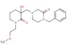 1-benzyl-4-{[3-hydroxy-1-(2-methoxyethyl)-2-oxopiperidin-3-yl]methyl}piperazin-2-one
