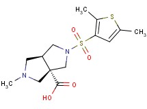 (3aS*,6aS*)-2-[(2,5-dimethyl-3-thienyl)sulfonyl]-5-methylhexahydropyrrolo[3,4-c]pyrrole-3a(1H)-carboxylic acid