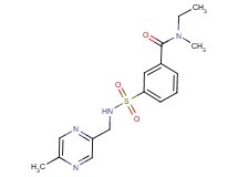 N-ethyl-N-methyl-3-({[(5-methylpyrazin-2-yl)methyl]amino}sulfonyl)benzamide