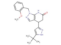 4-(5-tert-butyl-1H-pyrazol-3-yl)-1-(2-methoxybenzyl)-1,4,5,7-tetrahydro-6H-pyrazolo[3,4-b]pyridin-6-one