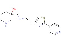 3-[({2-[2-(4-pyridinyl)-1,3-thiazol-4-yl]ethyl}amino)methyl]-3-piperidinol dihydrochloride