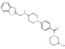 1-(4-{4-[(1,3-benzothiazol-2-ylmethyl)amino]-1-piperidinyl}benzoyl)-3-piperidinol