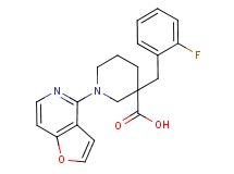 3-(2-fluorobenzyl)-1-furo[3,2-c]pyridin-4-ylpiperidine-3-carboxylic acid
