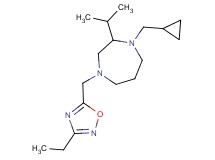 1-(cyclopropylmethyl)-4-[(3-ethyl-1,2,4-oxadiazol-5-yl)methyl]-2-isopropyl-1,4-diazepane