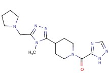 4-[4-methyl-5-(pyrrolidin-1-ylmethyl)-4H-1,2,4-triazol-3-yl]-1-(1H-1,2,4-triazol-5-ylcarbonyl)piperidine