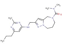 N,N-dimethyl-2-{[(2-methyl-6-propylpyrimidin-4-yl)amino]methyl}-7,8-dihydro-4H-pyrazolo[1,5-a][1,4]diazepine-5(6H)-carboxamide