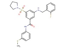 3-[(2-fluorobenzyl)amino]-N-[3-(methylthio)phenyl]-5-(1-pyrrolidinylsulfonyl)benzamide