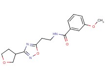3-methoxy-N-{2-[3-(tetrahydrofuran-3-yl)-1,2,4-oxadiazol-5-yl]ethyl}benzamide