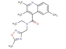N-ethyl-2,3,6-trimethyl-N-[(5-methyl-1,2,4-oxadiazol-3-yl)methyl]-4-quinolinecarboxamide trifluoroacetate
