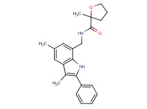 N-[(3,5-dimethyl-2-phenyl-1H-indol-7-yl)methyl]-2-methyltetrahydrofuran-2-carboxamide