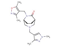 (1S*,5R*)-6-[(3,5-dimethylisoxazol-4-yl)methyl]-3-[(1,3-dimethyl-1H-pyrazol-4-yl)methyl]-3,6-diazabicyclo[3.2.2]nonan-7-one