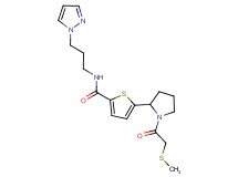 5-{1-[(methylthio)acetyl]-2-pyrrolidinyl}-N-[3-(1H-pyrazol-1-yl)propyl]-2-thiophenecarboxamide
