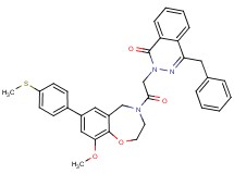 4-benzyl-2-{2-[9-methoxy-7-[4-(methylthio)phenyl]-2,3-dihydro-1,4-benzoxazepin-4(5H)-yl]-2-oxoethyl}-1(2H)-phthalazinone