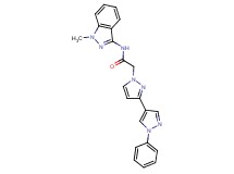 N-(1-methyl-1H-indazol-3-yl)-2-(1'-phenyl-1H,1'H-3,4'-bipyrazol-1-yl)acetamide