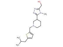 (5-{1-[(5-isobutyl-2-thienyl)methyl]piperidin-3-yl}-4-methyl-4H-1,2,4-triazol-3-yl)methanol