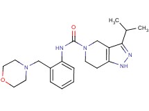 3-isopropyl-N-[2-(morpholin-4-ylmethyl)phenyl]-1,4,6,7-tetrahydro-5H-pyrazolo[4,3-c]pyridine-5-carboxamide