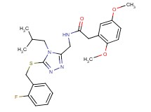 2-(2,5-dimethoxyphenyl)-N-({5-[(2-fluorobenzyl)thio]-4-isobutyl-4H-1,2,4-triazol-3-yl}methyl)acetamide