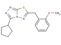 3-cyclopentyl-6-(2-methoxybenzyl)[1,2,4]triazolo[3,4-b][1,3,4]thiadiazole