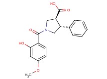 (3S*,4R*)-1-(2-hydroxy-4-methoxybenzoyl)-4-phenylpyrrolidine-3-carboxylic acid