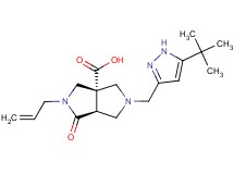 (3aS*,6aS*)-2-allyl-5-[(5-tert-butyl-1H-pyrazol-3-yl)methyl]-1-oxohexahydropyrrolo[3,4-c]pyrrole-3a(1H)-carboxylic acid