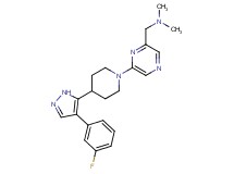 1-(6-{4-[4-(3-fluorophenyl)-1H-pyrazol-5-yl]piperidin-1-yl}pyrazin-2-yl)-N,N-dimethylmethanamine