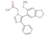 2-[5-(6-methoxy-2,3-dihydro-1H-inden-5-yl)-4-phenyl-1H-imidazol-1-yl]acetamide