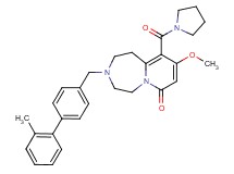 9-methoxy-3-[(2'-methyl-4-biphenylyl)methyl]-10-(1-pyrrolidinylcarbonyl)-2,3,4,5-tetrahydropyrido[1,2-d][1,4]diazepin-7(1H)-one