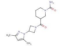 3-{[3-(3,5-dimethyl-1H-pyrazol-1-yl)-1-azetidinyl]carbonyl}-1-piperidinecarboxamide