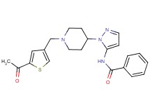 N-(1-{1-[(5-acetyl-3-thienyl)methyl]-4-piperidinyl}-1H-pyrazol-5-yl)benzamide